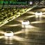 SUBOSI 4pcs Solar Bodenleuchten Aussen 8 LEDS IP68 Wasserdicht Solarleuchten Solarlampen Gartenleuchten für Außen, Solarlicht Garten Licht für Rasen, Weg Hof, Einfahrten,4000K Weiß