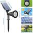 T-SUNUS Gartenstrahler Solar, 4 LED Solarstrahler für Außen mit 2 Helligkeitsmodi, Auto ON/OFF, IP65 Wasserdicht Solarlampen Gartenleuchte für Baum Yard Patio Hof Garten Grün 4 Stück