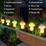 T-SUN 6 LED Solar Pilze Lichterkette Aussen Solarlampen für Außen Garten Pilz Lampe Gartendeko für Draußen IP65 Wasserdicht, 8 Lichtmodi für Gärten, Innenhöfe, Rasenflächen, Terrassen Warmweiß