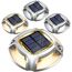 Quntis IP68 Solar Bodenleuchten Außen 4Pack Aluminium Solar Deck lights Outdoor Waemweiß/Kaltweiß, 20 Tonnen belastbar, Wasserdichte Solarlampen Solarleuchten Bodenstrahler für Garten Weg Garage Hof