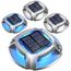 Quntis IP68 Solar Bodenleuchten Außen 4Pack Aluminium Solar Deck lights Outdoor Blau/Weiß, 20 Tonnen belastbar, Wasserdichte Solarlampen Solarleuchten Bodenstrahler für Garten Weg Deck Garage Hof