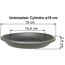 MePla Blumentopf-Untersetzer für Pflanzkübel Cilindro - runder Kunststoff-Unterteller - wetterfestes Pflanzgefäß - UV-beständig - Ø 19 cm (Innen: ø 14,4 cm) - Anthrazit
