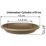 MePla Blumentopf-Untersetzer für Pflanzkübel Cilindro - runder Kunststoff-Unterteller - wetterfestes Pflanzgefäß - UV-beständig - Ø 19 cm (Innen: ø 14,4 cm) - Taupe