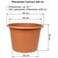 MePla Blumentopf Cilindro - runder Pflanzkübel - wetterfestes Pflanzgefäß - UV-beständiger Blumenkübel - Pflanzentopf - Kübel - Ø 40 - Terracotta