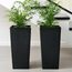KADAX 3er Set Pflanzkübel mit Innentopf 36/46,5/57,5 cm Höhe, Schwarz – wetterfeste & robuste Blumenkübel aus Kunststoff, Blumentöpfe für Innen- & Außenbereich