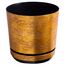 KORAD Blumentopf/Übertopf Antikes Gold 16 cm - Pflanzkübel aus Hochwertiger Kunststoff - Dekorativer Gold Topf für Pflanzen