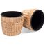 Decorasian 2er Set Blumentopf rund geflochten aus Seegras mit Kunststoffeinsatz zum bepflanzen - Pflanztopf - 2 Stück 20cm