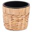 Decorasian Blumentopf rund geflochten aus Seegras mit Kunststoffeinsatz zum bepflanzen - Pflanztopf - 16cm