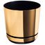 KORAD Blumentopf/Übertopf Glanzgold 21 cm - Pflanzkübel aus Hochwertiger Kunststoff - Dekorativer Gold Topf für Pflanzen