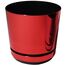 KORAD Blumentopf/Übertopf glänzendes Rot 18 cm - Pflanzkübel aus Hochwertiger Kunststoff - Dekorativer Topf für Pflanzen