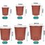Muzhira Blumentopf, 16.2cm 10er Atmungsaktiver Pflanzentopf aus Kunststoff für Innen- und Außenbereich, Bonsai-Pflanzen, Aloe, Kräuter, Orchideen und mehr - Rot