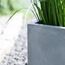 VIVANNO Pflanzkübel Fiberglas Block Frostsicher - 45x45x45 cm - Beton-Design Grau - Blumenkübel Quadratisch für Draußen und Drinnen