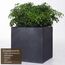 VIVANNO Pflanzkübel Fiberglas Block Frostsicher - 40x40x40 cm - Steinoptik Anthrazit - Blumenkübel Quadratisch für Draußen und Drinnen