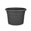 BigDean 3X Blumentopf Ø 40 cm Farbe Anthrazit Kunststoff Pflanztopf Containertopf Übertopf Pflanzkübel rund 40 x 28 cm