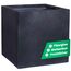 VIVANNO Pflanzkübel Fiberglas Block Frostsicher - 40x40x40 cm - Steinoptik Anthrazit - Blumenkübel Quadratisch für Draußen und Drinnen