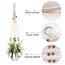 Augshy 2er Set Makramee Blumenampel Baumwollseil Hängeampel Blumentopf Pflanzen Halter Aufhänger für Innen Außen Decken mit 4 Haken