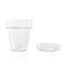 Kalapanta Orchideentopf transparent aus Kunststoff mit Abflusslöchern und Untertasse (1, Ø 16 cm)