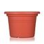 BigDean 6X Blumentopf Ø 40 cm Farbe Terrakotta Kunststoff Pflanztopf Containertopf Übertopf Pflanzkübel rund 40 x 28 cm