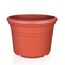 BigDean 6X Blumentopf Ø 20 cm Farbe Terrakotta Kunststoff Pflanztopf Containertopf Übertopf Pflanzkübel rund 20 x 14,5 cm