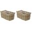 Dehner Rattan-Pflanzkasten, ca. 60 x 23 x 20 cm, Rattangeflecht, grau/braun (Packung mit 2)