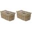 Dehner Rattan-Pflanzkasten, ca. 40 x 23 x 20 cm, Rattangeflecht, grau/braun (Packung mit 2)