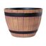 Jinfa Blumenkübel in Holzfass-Optik – Rustikales Pflanzgefäß – Kunststoff, Ø 38 cm, Wetterfest