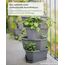 GUSTA GARDEN Paul Potato Kartoffelturm 4 Etagen Anthrazit - Hochbeet Turm Kartoffeln - Garten & Balkon - Schädlingsschutz - 0,2m² - 56L Erdvolumen