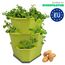 GUSTA GARDEN Paul Potato Starter Kartoffelturm - stapelbar - Hochbeet/Pflanzgefäß/Blumentopf für Balkon, Garten und Terrasse (3 Etagen, Grün) inkl. Untersetzer