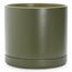 D'vine Dev 35,6 cm Keramik-Pflanztopf mit Ablaufloch und Untersetzer, Zylinder, runder Pflanztopf für den Innenbereich, Olivgrün, 94-O-G-J