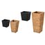 Gartenfreude mit Wasserhyazinthe 2er Set 38 x 38 x 77 cm, 28 x 28 x 43 cm, Kunststoffeinsatz, naturfarben, 4001-1010-002
