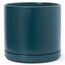 D'vine Dev 35,6 cm Keramik-Pflanztopf mit Ablaufloch und Untersetzer, Zylinder, runder Pflanztopf für den Innenbereich, Blaugrün, 94-O-G-9