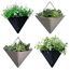 LáLáGreen Wand-Pflanzgefäße – 4 Stück, 30,5 cm, groß, selbstbewässernd, schwarz und grau, gemischte Farben, geometrisch, vertikal, Garten, Wandbehang, Blumenvase, Gefäß mit schwarzem Metallaufhänger,