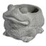 Classic Home and Garden Cement Buddies Pflanzgefäß für drinnen und draußen, mit Ablaufloch, Frosch, Naturgrau, groß, 19 cm