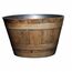 Classic Home and Garden Whiskey Blumentopf aus Kunstharz, Fass-Pflanzgefäß, Eichenbraun, 52,1 cm