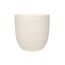 Creative Co-Op Small Matte White Embossed Stoneware Planter Pflanzgefäß, Steinzeug, Weiss/opulenter Garten