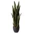 Nearly Natural, Green 4855 Sansevieria Pflanzgefäß, 88,9 cm, Schwarz