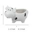 Gemseek Niedliche Kuh Sukkulenten Pflanztopf Topf mit Drainage Tablett Weiß Keramik Kaktus Blume Container Tier Bonsai Halter für Zimmerpflanzen