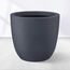 Kante AC0050B-60121 Übertopf aus Beton, modern, für drinnen und draußen, rund, 30,5 cm hoch, Dunkelgrau