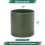 D'vine Dev 30,5 cm Kunststoff-Pflanztöpfe für Blumentopf mit Drainageloch und nahtlosen Untersetzern, Olivgrün, 74-X-I-3