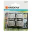 Gardena Reparator-Satz 13 mm (1/2 Zoll) und 15 mm (5/8 Zoll): Schlauchreparatur einfach ohne Werkzeug, Power Grip, speziell geformte Klemmmutter (18280-20)