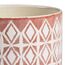 Rivet Moderner geometrischer Pflanztopf aus Keramik, 16,5 cm hoch, Rosa