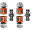 Gardena Kupplungs-Satz: Schlauchkupplung zur Schlauchverlängerung 13 mm (1/2 Zoll) und 15 mm (5/8 Zoll), auch bei hohem Wasserdruck, einfache Montage (18283-20) (Packung mit 2)