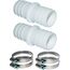 Pangaea Tech 2X Schlauchverbinder 38mm Ø Set mit Schlauchschellen 1 1/2 Zoll - Pool-Schlauchadapter - Doppelschlauchtülle 2er Pack