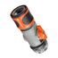 Gardena Regulierstop: Anschlussteil zum Wechsel der Anschlussgeräte, insbesondere bei hohem Wasserdruck, Regulierung und Absperrung des Wasserdurchflusses, Einsatz am Schlauchende, verpackt (2942-20)