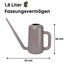 Plastia Gießkanne klein für den Zimmerpflanzen 1,8 L - Blumengießkanne aus recyceltem Kunststoff - Giesskanne mit langem Ausgießer für einfache Bewässerung, Taupe