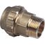 Cornat Klemmfitting Verschraubung - Ø 32 mm x 1 Zoll AG - Messing - mit einem Außengewinde - Verschraubung für PE-HD-Rohr / T617532