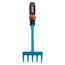 Gardena combisystem-Blumenrechen: 5-Zinken-Handrechen zum Rechen und Lockern des Bodens in Beeten und Blumenkästen, Arbeitsbreite 8,5 cm, ergonomischer Griff, Korrosionsschutz (8925-20)