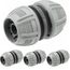 Gardena Reparator 13 mm (1/2 Zoll) und 15 mm (5/8 Zoll): Schlauchreparatur schnell und einfach ohne Werkzeug, Power Grip, hohe Haltekraft, verpackt (18232-20) (Packung mit 4)