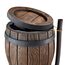 REGENTONNE REGENFASS WASSERFASS REGENWASSERBEHÄLTER REGENWASSERFASS GARTENFASS Eichenfass (120L) Braun