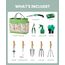 YAUNGEL Gartenwerkzeug Set, 10 Stück Schwerlast Edelstahl Gartenarbeit Kit, Gartengeräte Set mit Non-Slip Holzgriff- Garten Geschenke Verpackung für Frauen Männer
